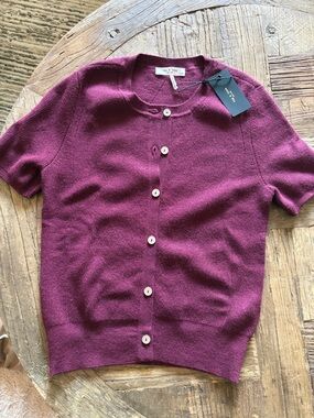 Rag & Bone Dark Berry Michal Cardigan, XS